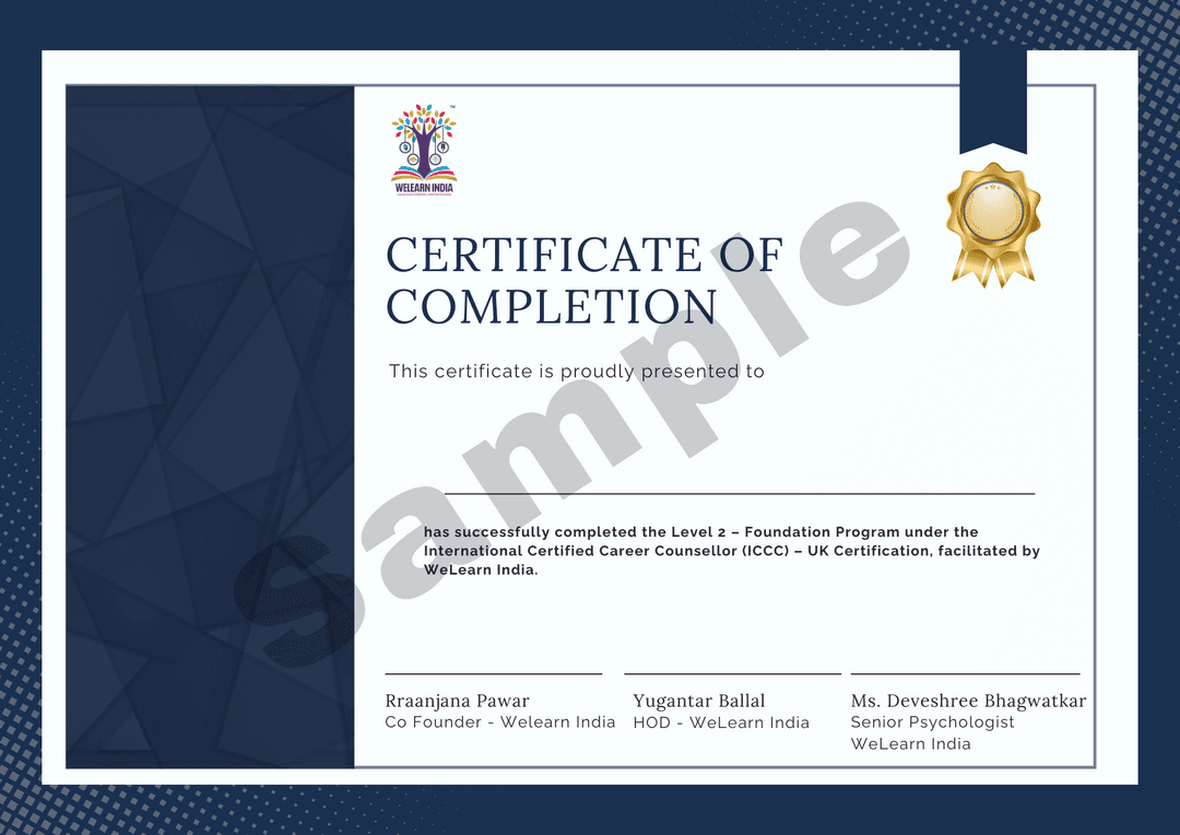 ICCC UK Advance Level Sample Certificate