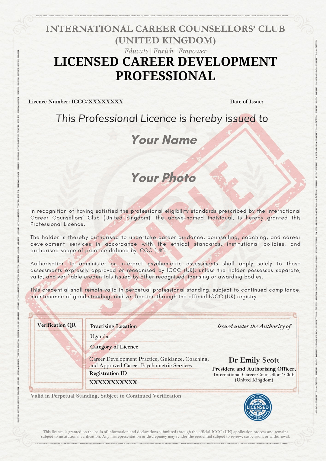 ICCC UK Membership License